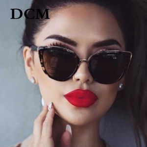 CAT EYE RETRO  LEOPARD FRAME SUNGLASSES